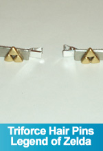 Triforce Hair Pins  Legend of Zelda Wind Waker OOAK Handmade Custom One of a Kind by TorresDesigns Torres Designs