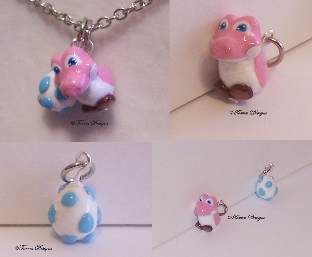 Baby Yoshi and Egg Charms – Super Mario