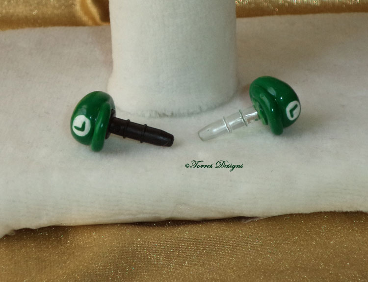 Luigi Green Hat/Cap Dust Plug Charm