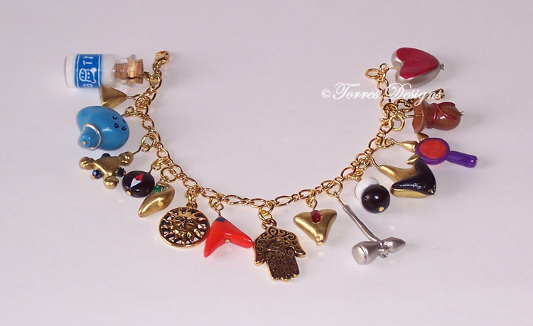 Legend of Zelda – Ocarina of Time Charm Bracelet in Gold Tone #4